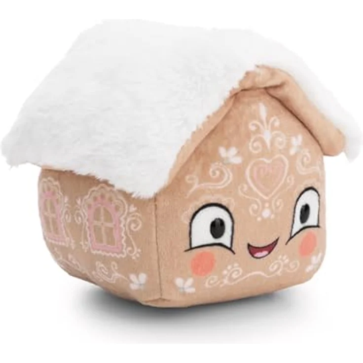 Nici Plüschfigur Lebkuchenhaus, 15 cm, aus recyceltem Material, perfekte Geschenkidee zur Weihnachtszeit – Bild 1