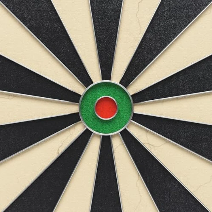 Kings Dart Steeldartscheibe Professional, Ø 45 cm aus Sisal mit präzisem Messerklingenstahl Spider, inklusive Wandaufhängung – Bild 3