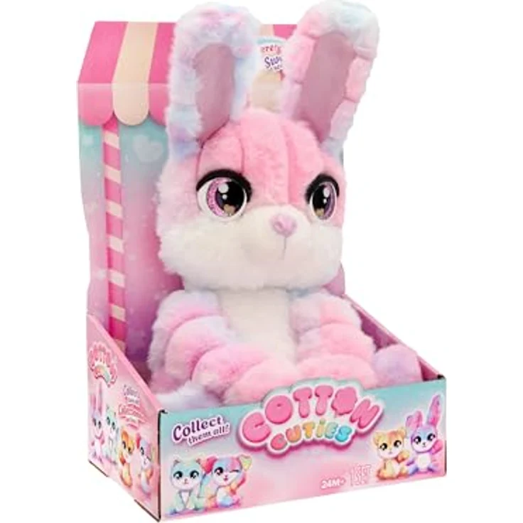 IMC TOYS Baumwolle Cuties 926301, Plüschtier groß Hase, 30 cm, pink/blau/weiß, super weich und kuschelig, für Kinder ab 2 Jahren – Bild 7