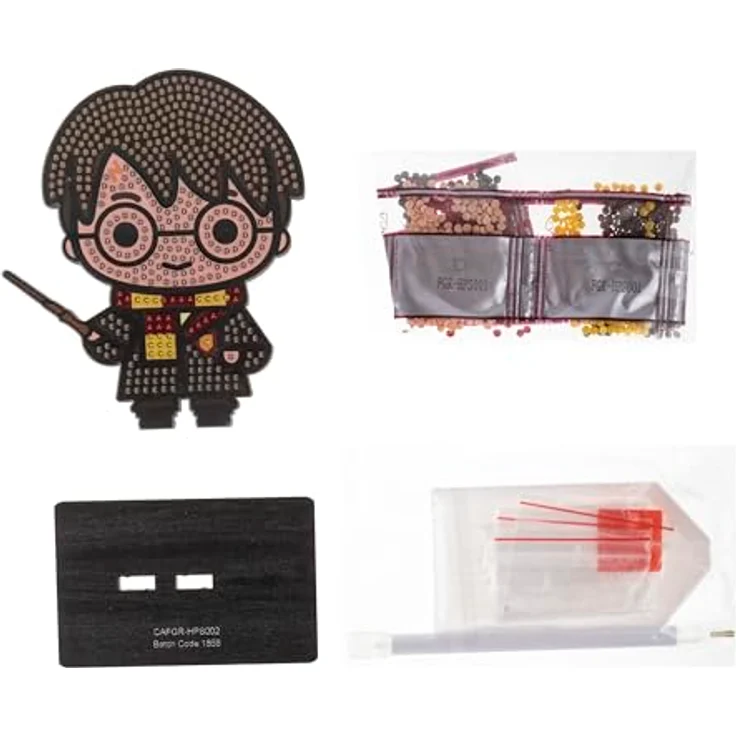 CRYSTAL ART Harry Potter Holzfigur zum Diamantieren, Komplettset mit Strasssteinen, 11 cm – Bild 2