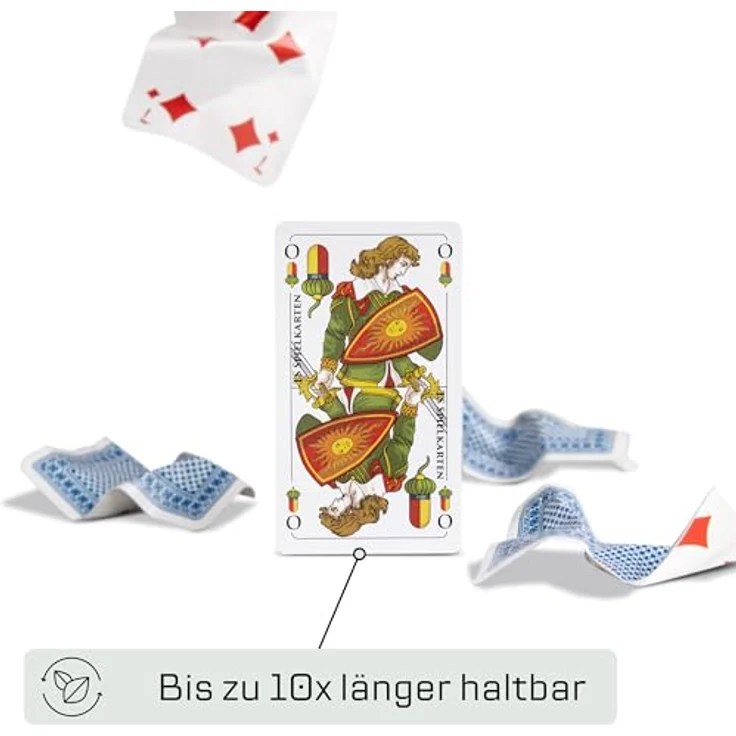 TS Spielkarten Schafkopf Karten Leinen bayrisch, abwischbar + langlebig, bayrisches Blatt Schafkopfkarten (Tarock + Binokel), Original (1x Spielkarten) – Bild 5