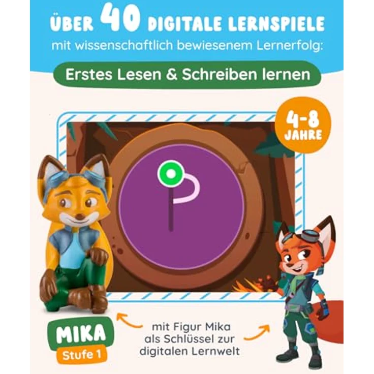 Edurino Lernspielzeug Edurino Figur Mika, Lernfigur für Erstes Lesen & Schreiben mit Zugriff auf die Lernwelt „Erstes Lesen und Schreiben ab 4“ – Bild 2