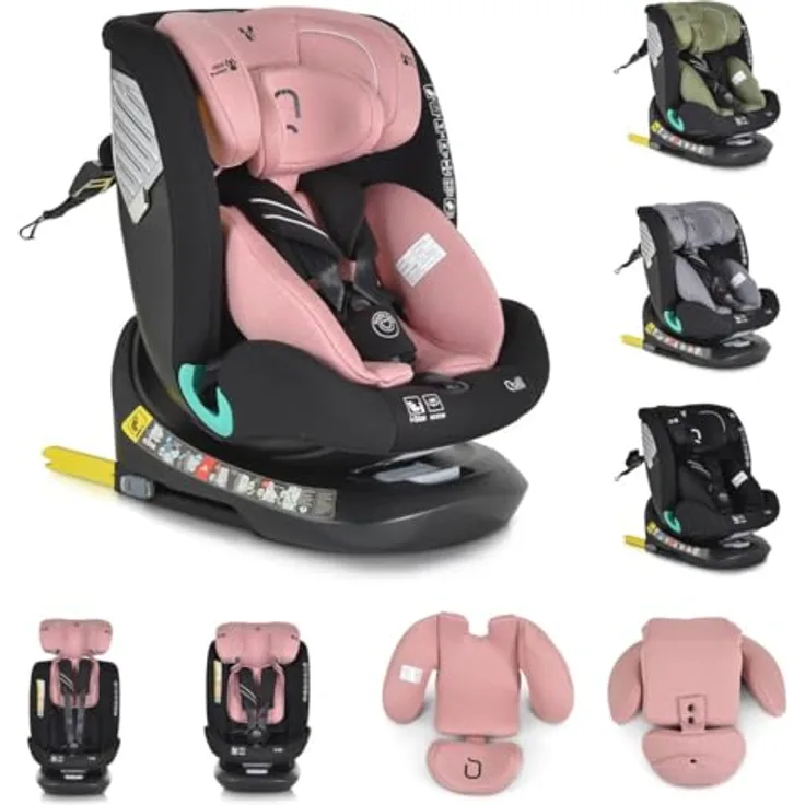 Cangaroo i-Size Kindersitz Quill, Reboarder mit Isofix, 360° drehbar, SPS-Seitenschutz, für Kinder 40-150 cm