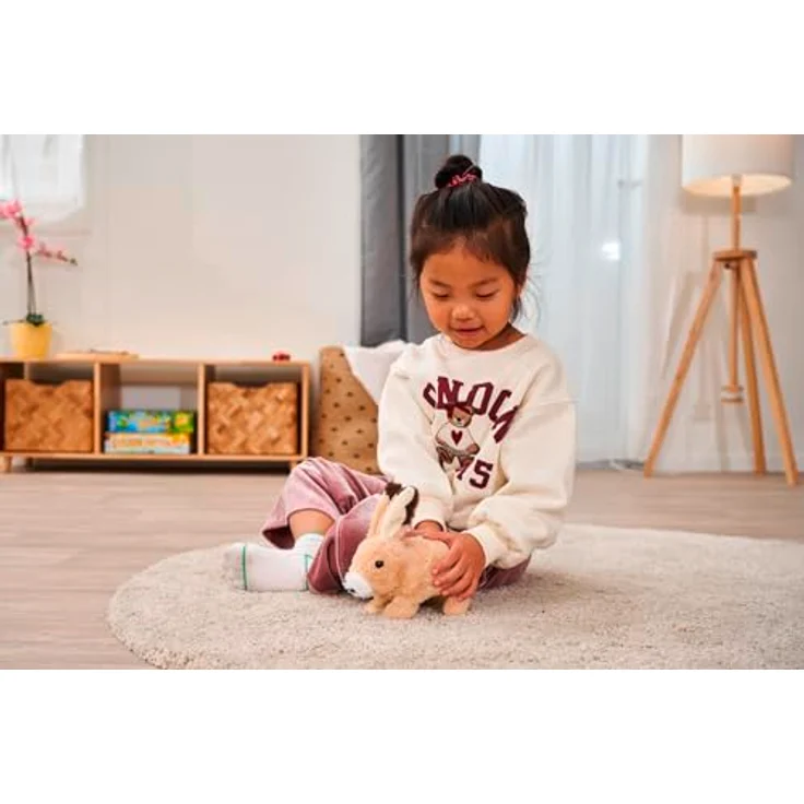 Simba PetZoo BunBun, Plüsch Stofftier mit Sound und beweglichem Schwanz, 19 cm – Bild 3