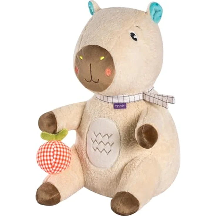 Fehn Capybara Kuscheltier XL, Plüschtier für Babys ab 0 Monaten, Sicherheitsgeprüft, mehrfarbig – Bild 1
