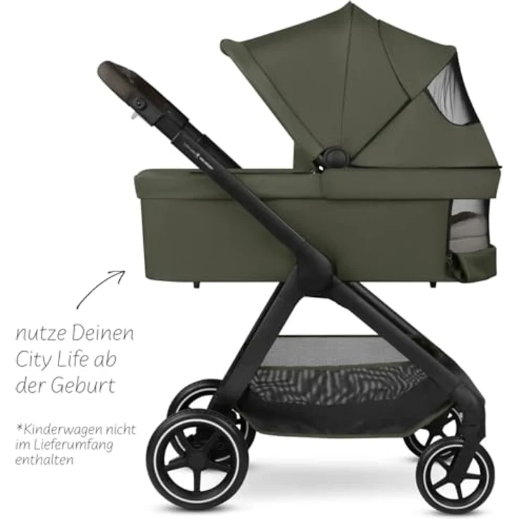 ABC Design Babywanne für City Life, ergonomische CozyCloud® Matratze, UV-Schutz 50+, Avocado – Bild 2
