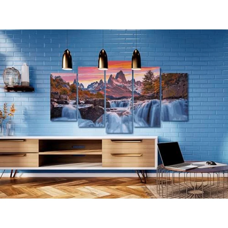 Schipper Malen nach Zahlen Meisterklasse Polyptychon - Mystisches Patagonien, Made in Germany - Acrylfarben, Leinenstruktur, hochwertige Malpinsel – Bild 5