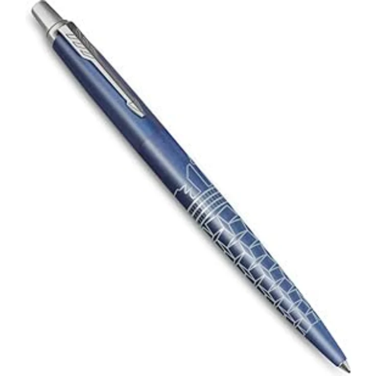 Parker Pen Parker Jotter SE Seoul, Kugelschreiber M in Indigoblau mit Edelstahl-Design und Klickmechanismus – Bild 4