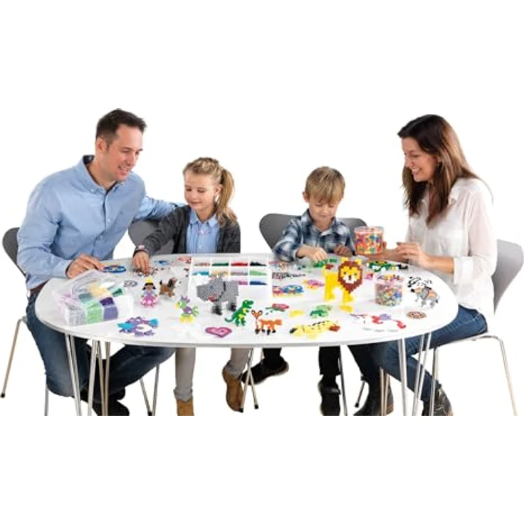 Hama Bügelperlen Hama Blister Dinosaurier, Midi-Bügelperlen Set mit 450 Perlen, 1 Dino Stiftplatte und Bügelpapier, Ø 5 mm, für Kinder ab 5 Jahren – Bild 6