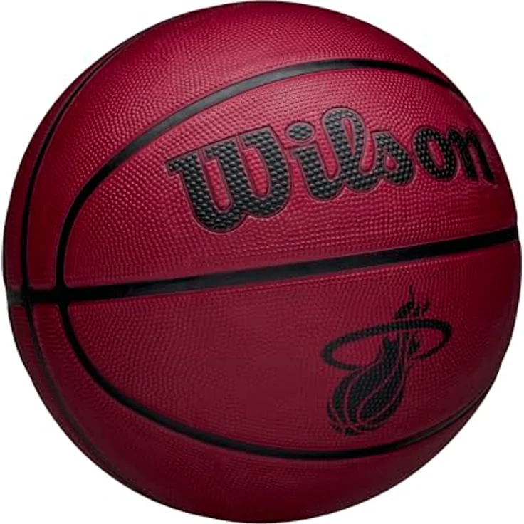 Wilson NBA Team Tribute Solid Basketball, drei Schichten Karkassendesign, Miami Heat – Bild 2