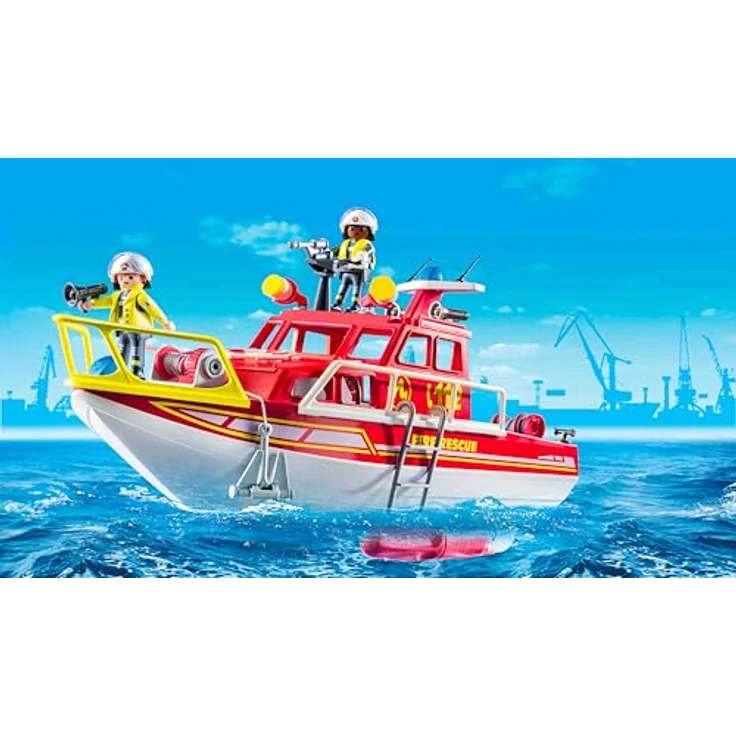 Playmobil® Feuerlöschboot (71598), Action Heroes, 50 Jahre Konstruktions-Spielset, (70 St) – Bild 3