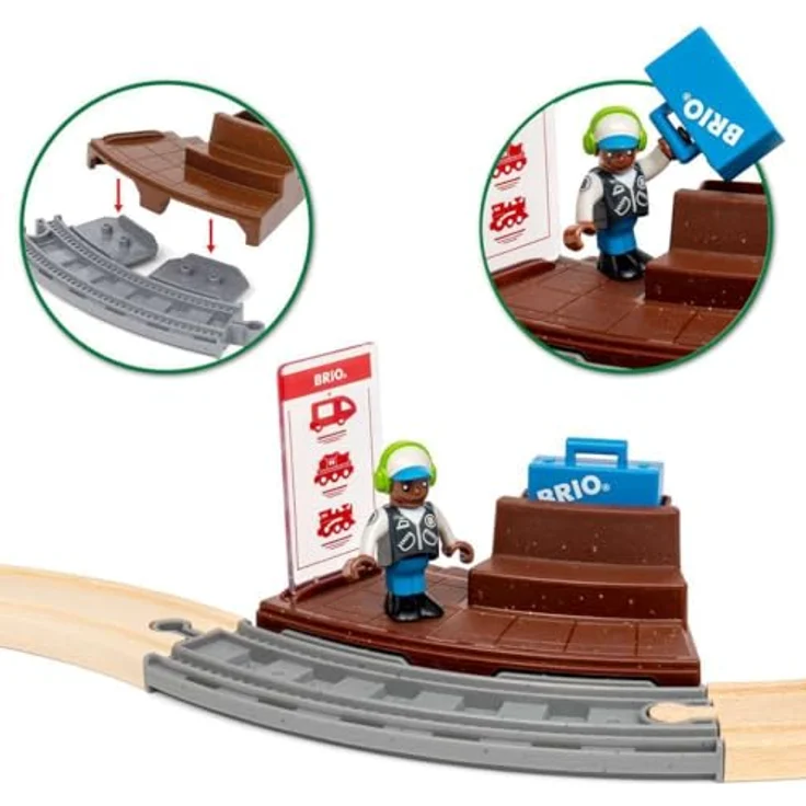 Brio 63610200 Schnellzug mit Rückziehmotor, 28-teiliges Spielzeugset inklusive Passagierwaggon und Zubehör – Bild 4