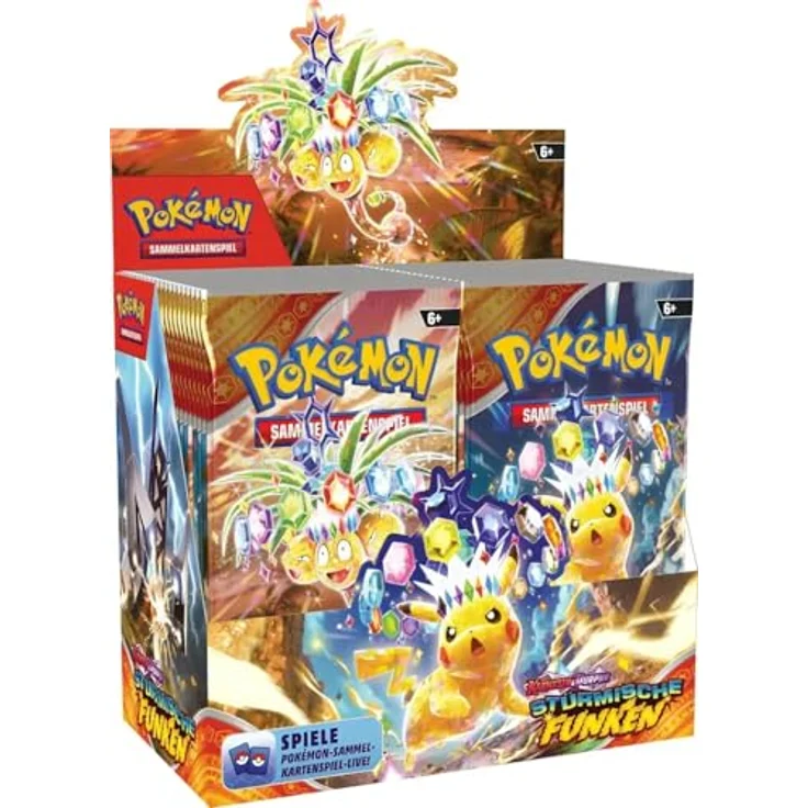 The Pokemon Company Pokemon Stürmische Funken Booster Display KP8 DE - 36 Boosterpackungen mit je 10 zufällig sortierten Karten, inkl. Code-Karte für Online-Boosterpack – Bild 2