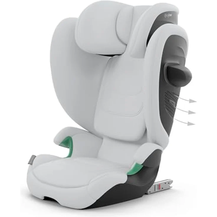 Cybex Solution G2 I-Fix, Kindersitz 100-150 cm mit neigbarer Kopfstütze, Fog Grey – Bild 4