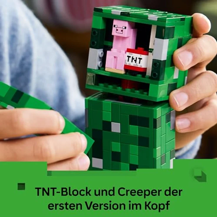LEGO Minecraft 21276 Der Creeper™ Bausatz, 21 cm große bewegliche Actionfigur mit 665 Teilen und verstecktem TNT-Block – Bild 6