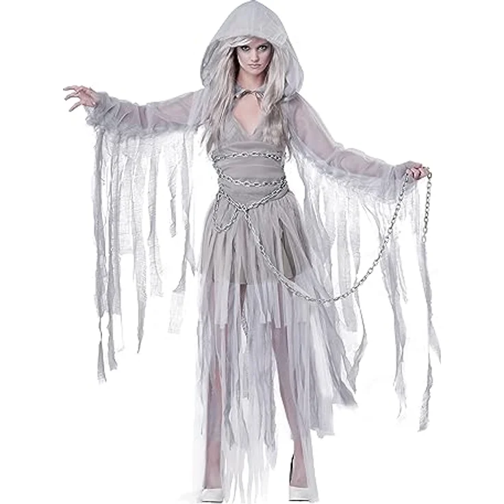 California Costumes California Kostüm CS97511/M, Dress mit Umhang und angenähter Kapuze, Größe M – Bild 1