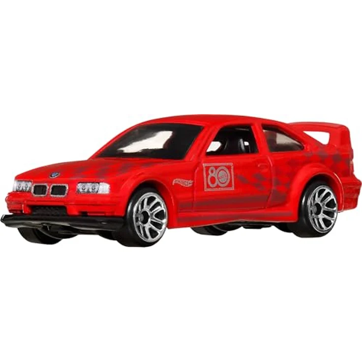 Mattel JGK09, 8er-Pack 1:64 Massstab Zinkdruckguss-Spielzeugautos im Jubiläumsdesign, nostalgische Modelle aus den 80ern und 90ern – Bild 4