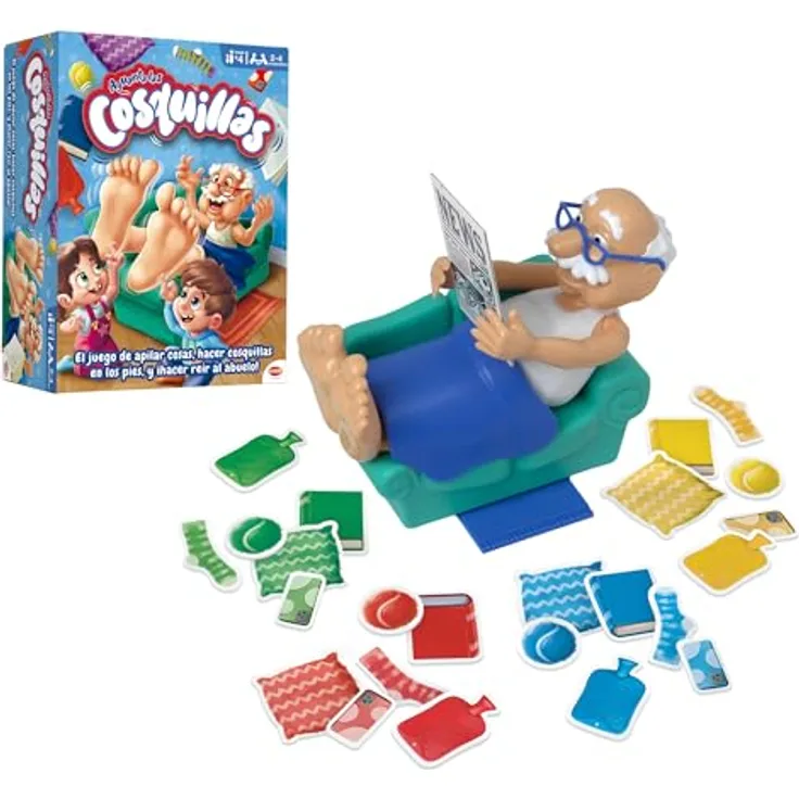 Bizak Halten Sie die Kitzel, Actionspiel mit kitzelndem Opa, für 2-4 Spieler, ab 4 Jahren, Spielspaß und Interaktion