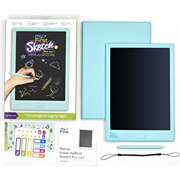 myFirst Sketch Pro Neo, farbiger Maltafel mit Flüssigkristalldisplay und Anti-Reibungs-Ledertasche – Bild 6