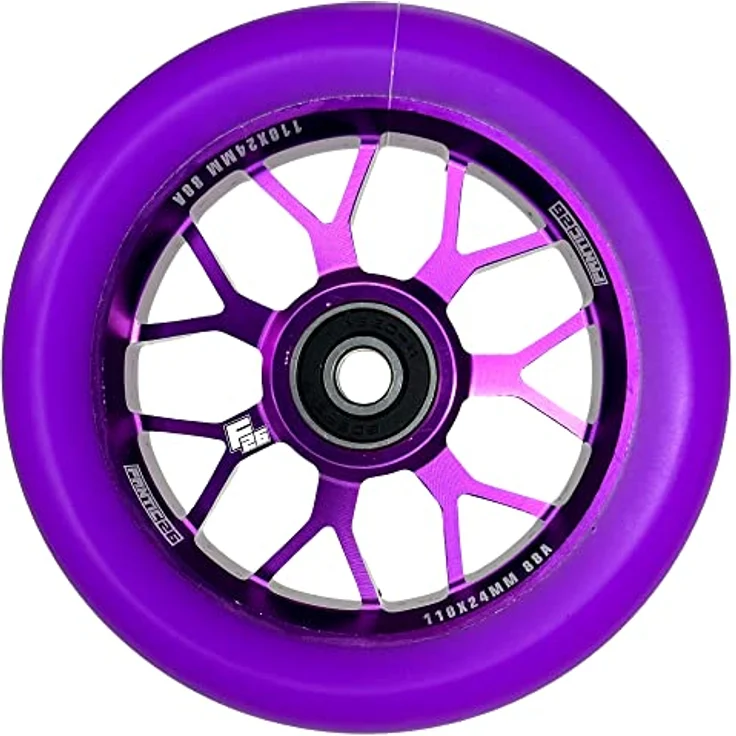 Fantic26 Stuntscooter Fantic26 Spy7 Stunt-Scooter Rolle 110mm Abec11 Aluminium Lila/Pu Lila – Bild 4