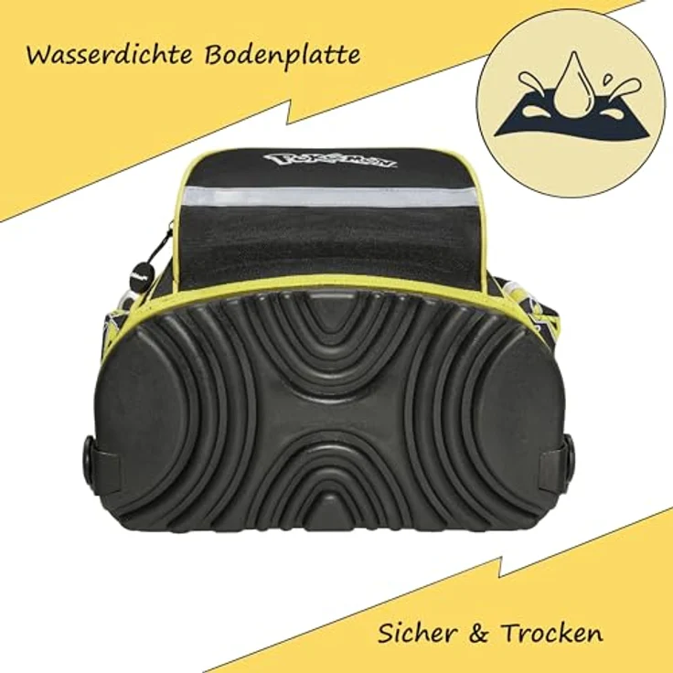 Familando Pokémon Schulranzen Set mit Sporttasche, ergonomisch, kompakt, 990 g leicht, 18 L Volumen, wasserdichter Boden, Pikachu Motiv, für die 1. bis 4. Klasse – Bild 5