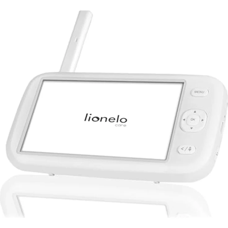 Lionelo Babyline 9.1 Elektronisches Babyphone mit drehbarer 360° Full HD Kamera 5" Bildschirm 50 m / 300 m Reichweite Zwei-Wege-Kommunikation, 8 h Akku, VOX-Funktion Kopplung von bis zu 4 Kameras – Bild 2