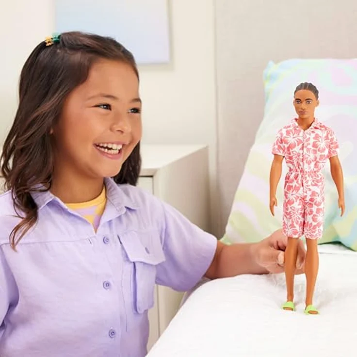 Barbie Anziehpuppe Fashionista Ken-Puppe - Printed Boiler Suit, Diversität erleben und tolle Outfits kreieren von Barbie – Bild 2