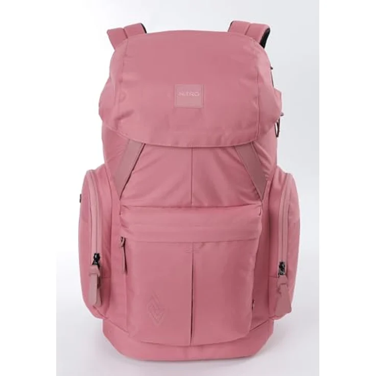 Nitro Daypacker Two Rucksack, Retro-Design mit gepolstertem 15" Laptopfach und ergonomischen Schulterstraps, Schwarz – Bild 2