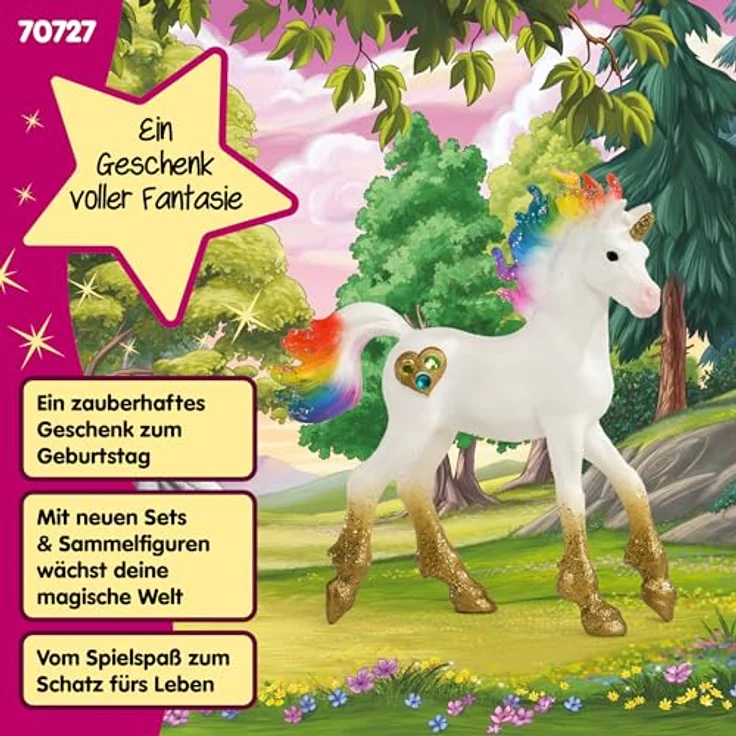 Schleich Bayala 70727 Regenbogeneinhorn, Fohlen Spielfigur – Bild 7