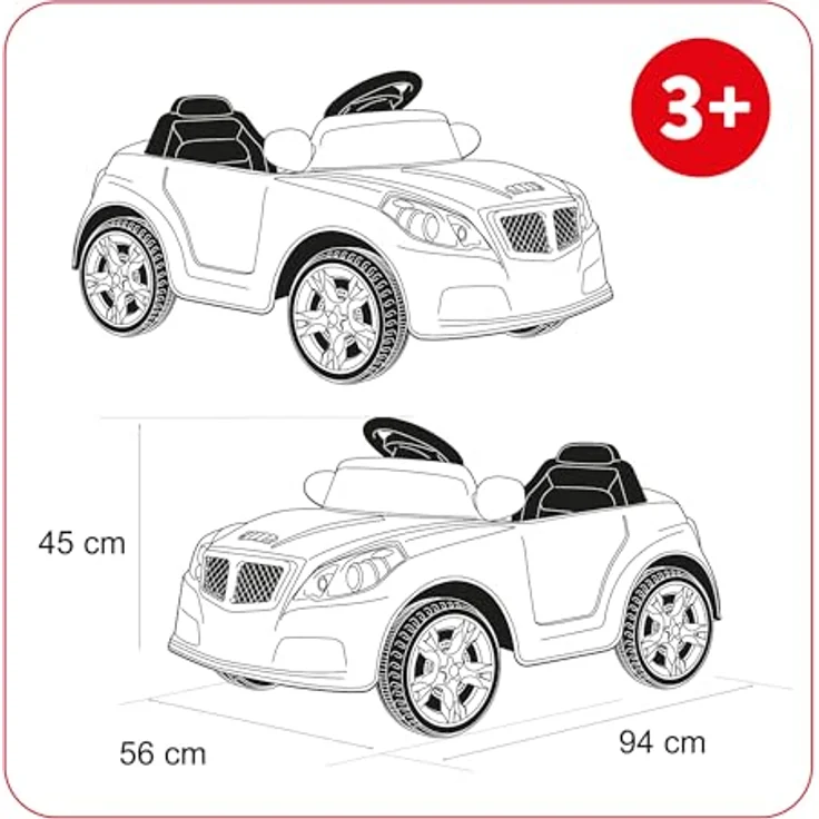 Feber Electric Quad Racy, Kinderspielzeugauto für Innen- und Außenbereich, 67 x 41 x 45 cm, fördert motorische Fähigkeiten, geeignet für Kinder ab 1 Jahr – Bild 8