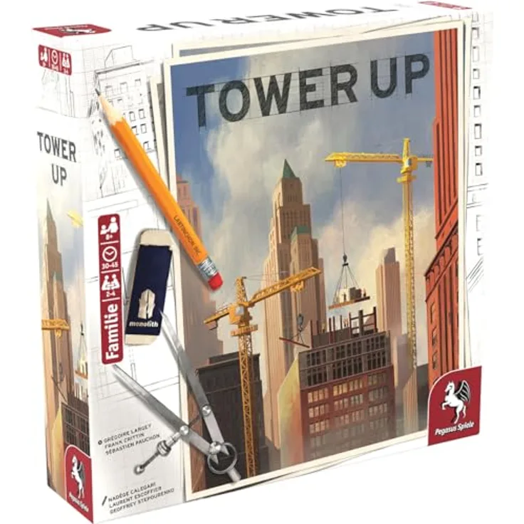 Pegasus Spiele Tower Up Familienspiel - Hohe Qualität, ideal als Geschenk