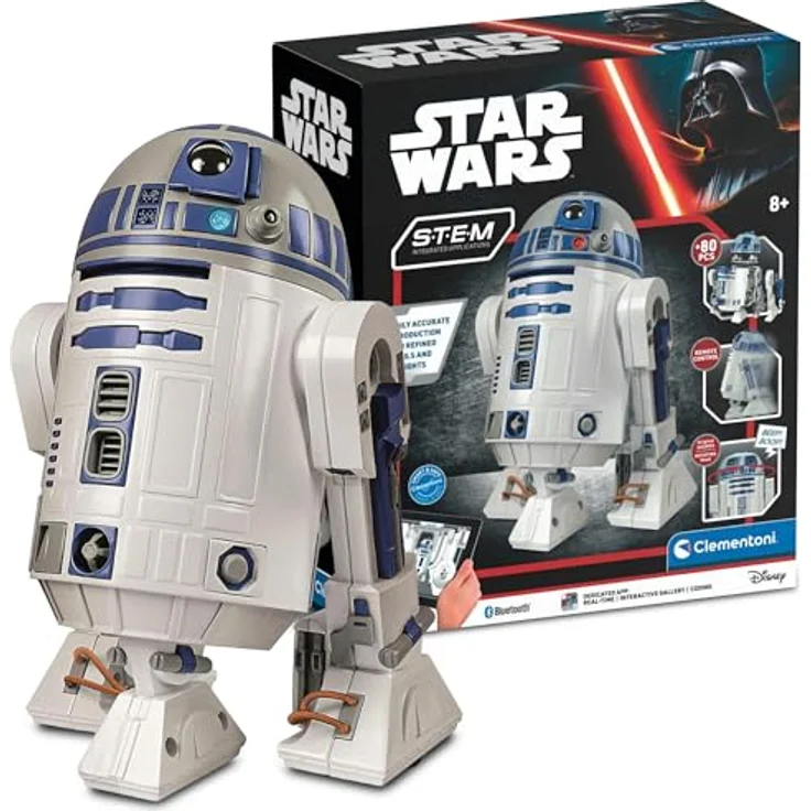 Clementoni Star Wars R2-D2 Roboter Bausatz, über 50 Teile, inkl. Programmier-App, MINT-Lernspielzeug, mit LED-Leuchten und Originalgeräuschen, für Kinder ab 8 Jahren – Bild 1