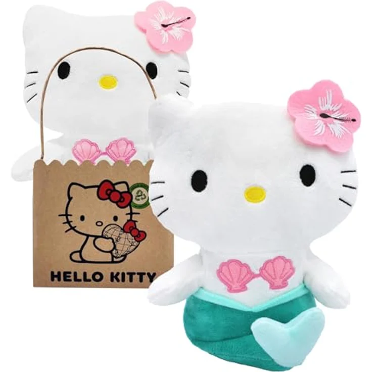 Joytoy Hello Kitty Meerjungfrau Plüsch, 24 cm aus 100% recyceltem Material in dekorativem Kartontäschchen – Bild 1