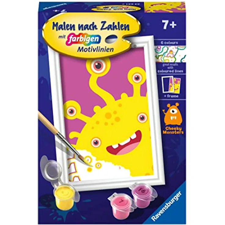 Ravensburger Malen nach Zahlen 23631 - Gelbes Monster - Kinder ab 7 Jahren