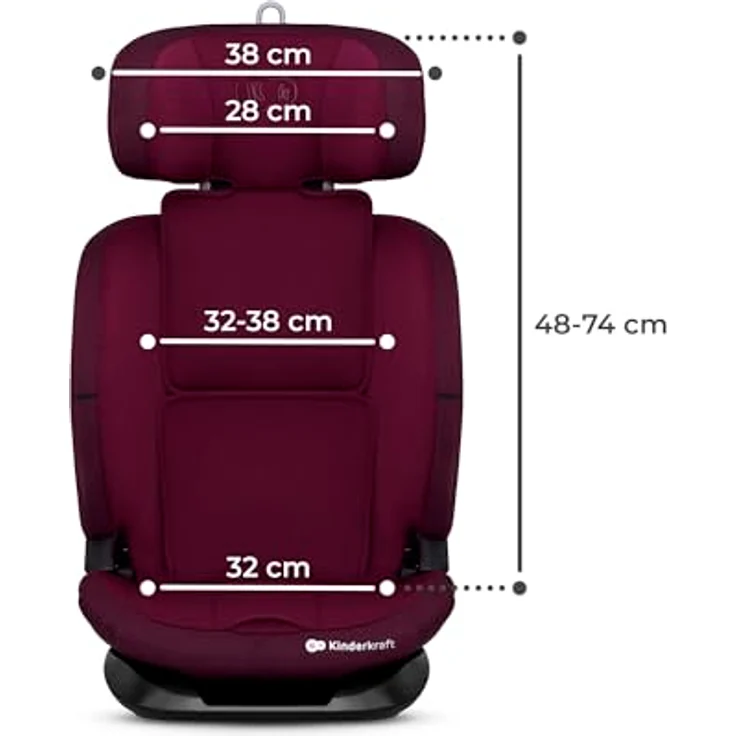 KinderKraft Oneto3, Kindersitz ECE R129/i-Size, 76-150 cm, mit Side Protect und H-Guard System, Schwarz – Bild 10