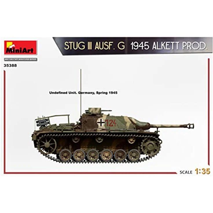 Mini art StuG III Ausf. G 1945 Alkett Prod., Modellfahrzeug im Maßstab 1:35 mit beweglichen Winterkettengliedern und detailgetreuen Photoätzteilen – Bild 17