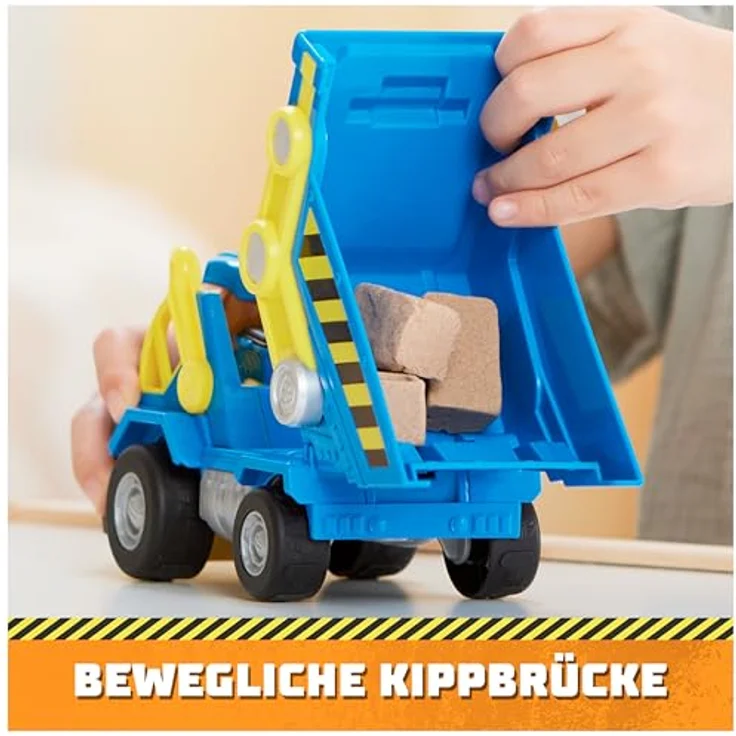 Spin Master Spielzeug-Auto Rubble & Crew - Kipplaster Solid Wheeler mit beweglichem Ausroller und abnehmbarer Spielfigur, für Kinder ab 3 Jahren – Bild 3