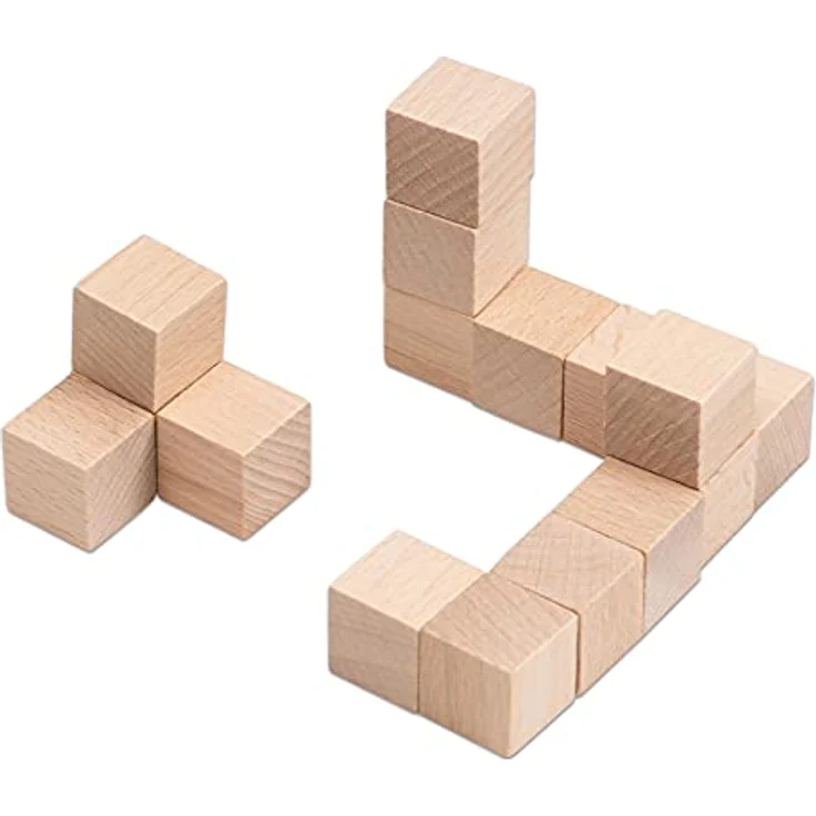 Betzold Lernspielzeug Holzwürfel, naturbelassen, 150 Stück, fördert Kreativität und Feinmotorik – Bild 4
