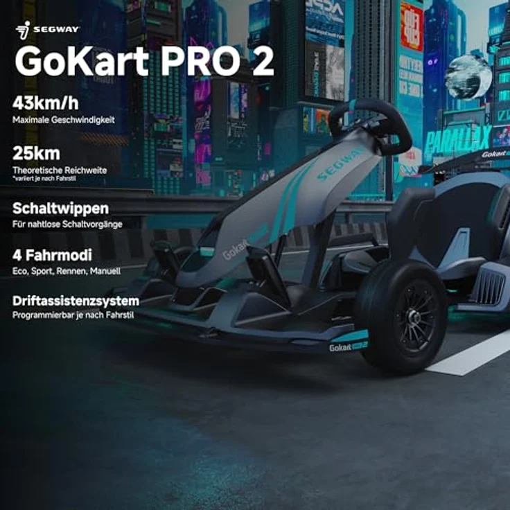 Segway-Ninebot GoKart PRO 2, High-Performance Gokart mit Driftassistenzsystem und einstellbarem Fahrgestell für Fahrer von 130 cm bis 190 cm – Bild 2