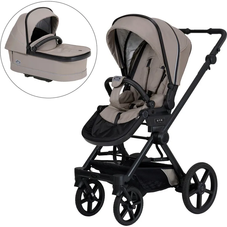 Hartan Kinderwagenset IVY GTR Outdoor, Sand, 3-teilig, inkl. Liegewanne und Sportsitz, mit Feststellbremse, kugelgelagerten Rädern, Federsystem, UV 50+