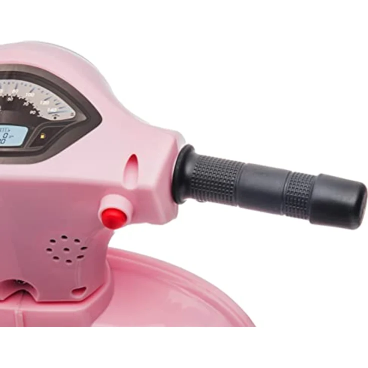 Sun Baby Vespa Elektroroller Elektrofahrzeug Kinderfahrzeug Scooter (Rosa) mit Front- und Heckleuchten, Hupe und langlebigen Plastikrädern – Bild 5