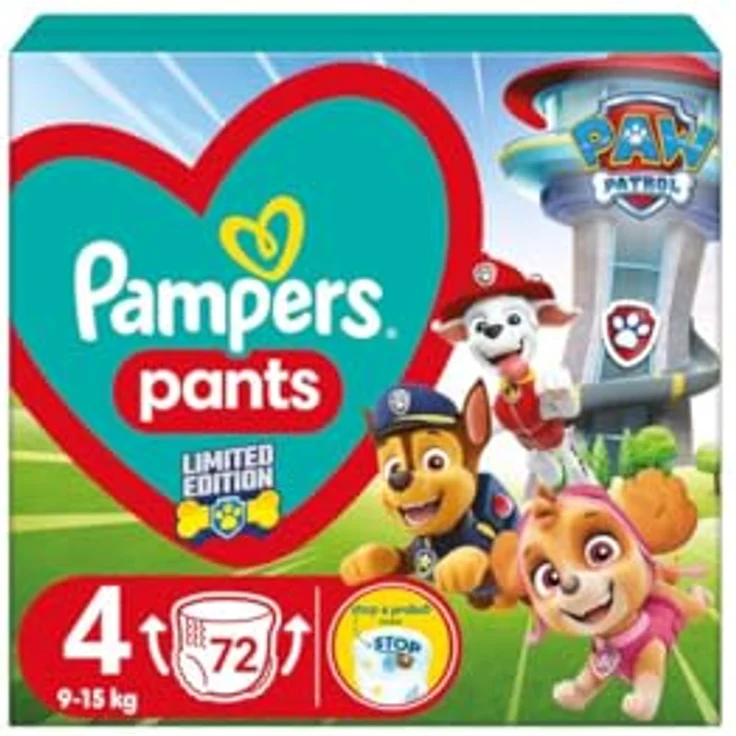 Pampers Pants Paw Patrol, Einweg-Windelhöschen Größe 4 für 9-15 kg, 72 Stück – Bild 2
