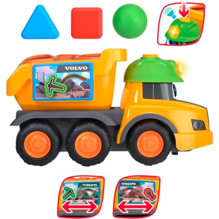 Dickie Toys ABC Harry Hauler, Sortierfahrzeug mit Licht- und Soundeffekt für Kleinkinder, inklusive 3 Rassel-Bausteinen – Bild 3