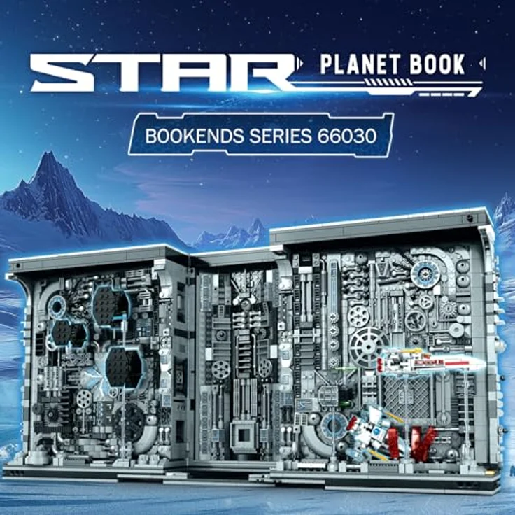 Reobrix Star Planet Book Nook Bausatz 66030, 2879-teilig mit Licht und detailliertem Design, Bücherregal Heimdekor für ab 14 Jahren und Erwachsene – Bild 2