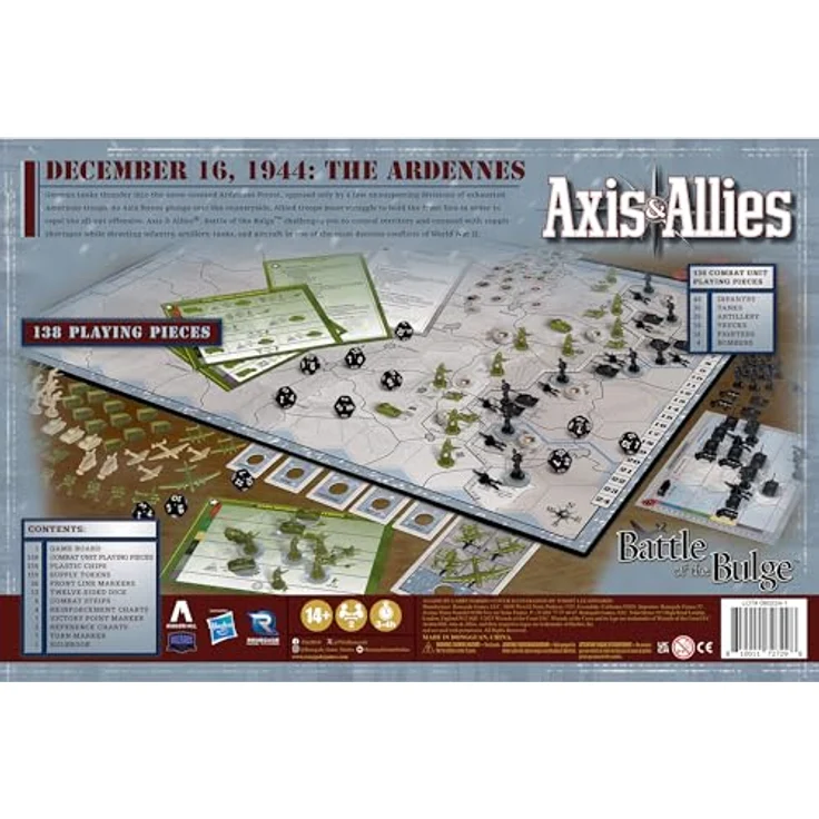Renegade Game Studios Axis & Allies: Battle of The Bulge – WWII Strategie-Brettspiel, Hex-basiertes Combat, 130+ Miniaturen, 2-Spieler Taktik, ab 14 Jahren – Bild 2