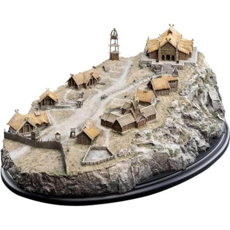 Weta Workshop Herr der Ringe Statue Edoras, Limited Edition 15 cm, detailreich mit Goldenen Saal und historischen Referenzen – Bild 1