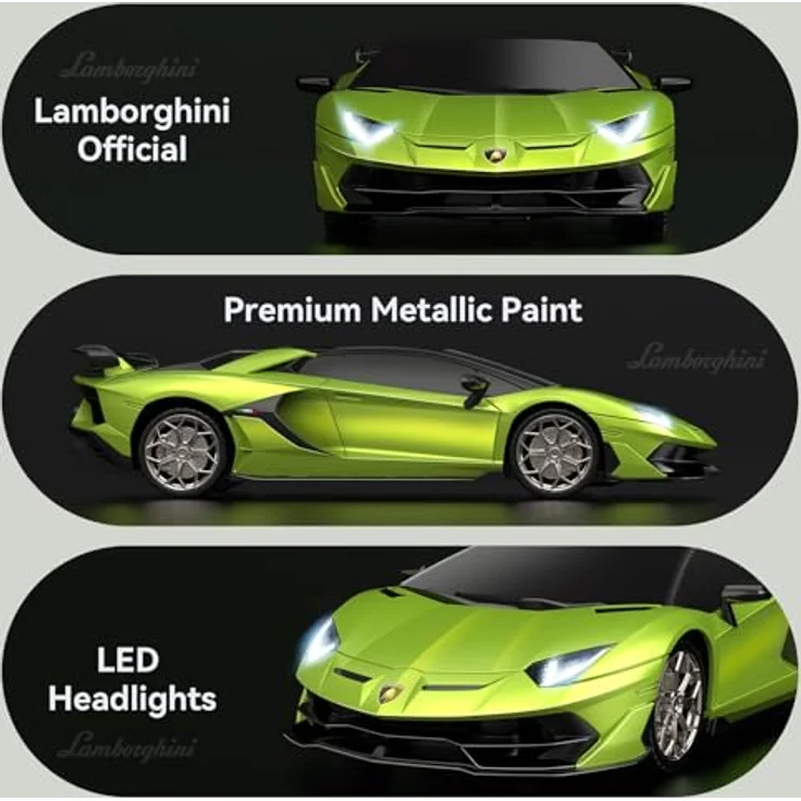 AEROQUEST 1:24 Lamborghini SVJ Roadster Ferngesteuertes Auto, 2.4GHz mit umweltfreundlichem Material, grün – Bild 4