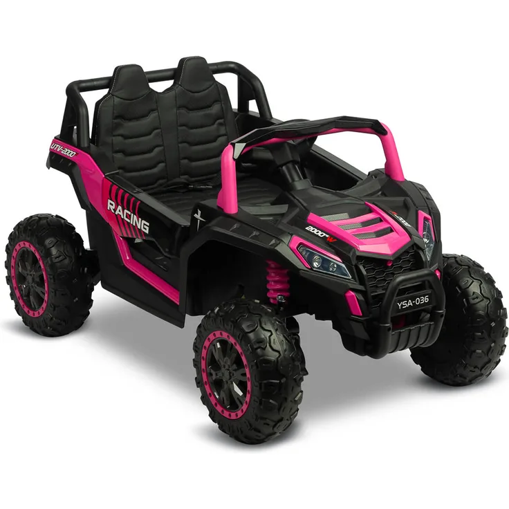 TOYZ AXEL Batteriebetriebenes Fahrzeug, 4x45W Motoren, 12V/10Ah Akku, rosa, für Kinder 3-8 Jahre, mit Multimedia-Panel und LED-Scheinwerfern
