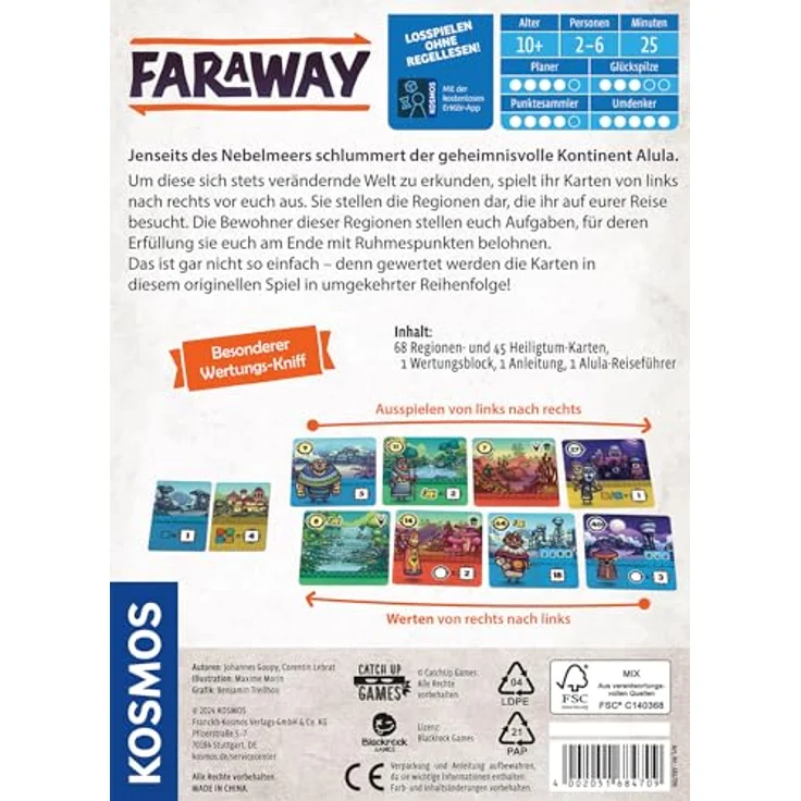 Kosmos Faraway, abenteuerliches Kartenspiel für 2-6 Spieler ab 10 Jahre – Bild 2
