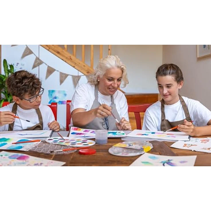 Jovi Wasserfarbkasten, 24 Aquarellfarben mit Pinsel und Mischpalette, für Kinder ab 3 Jahren – Bild 3